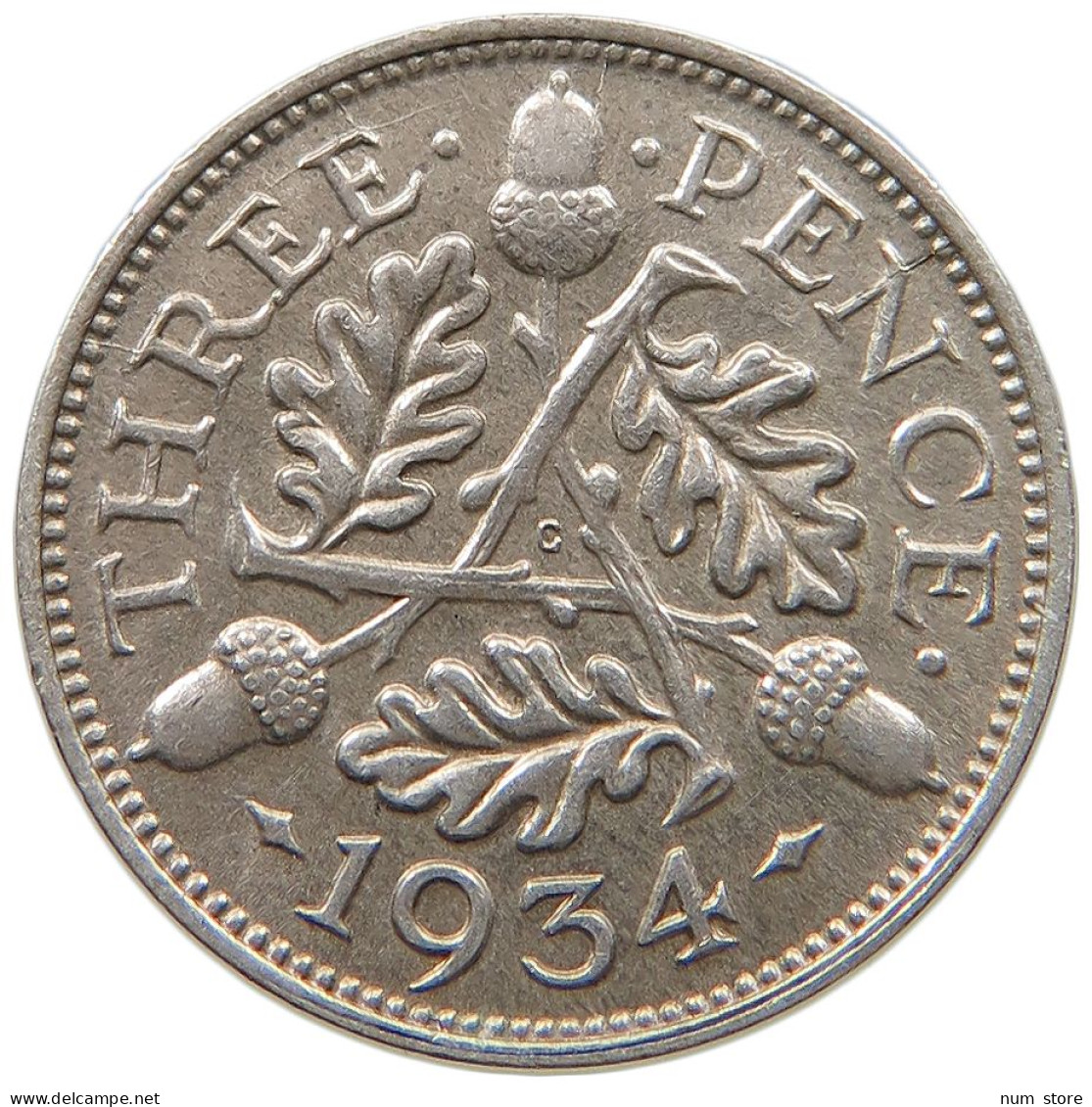 GREAT BRITAIN THREEPENCE 1934 George V. (1910-1936) #a034 0073 - F. 3 Pence