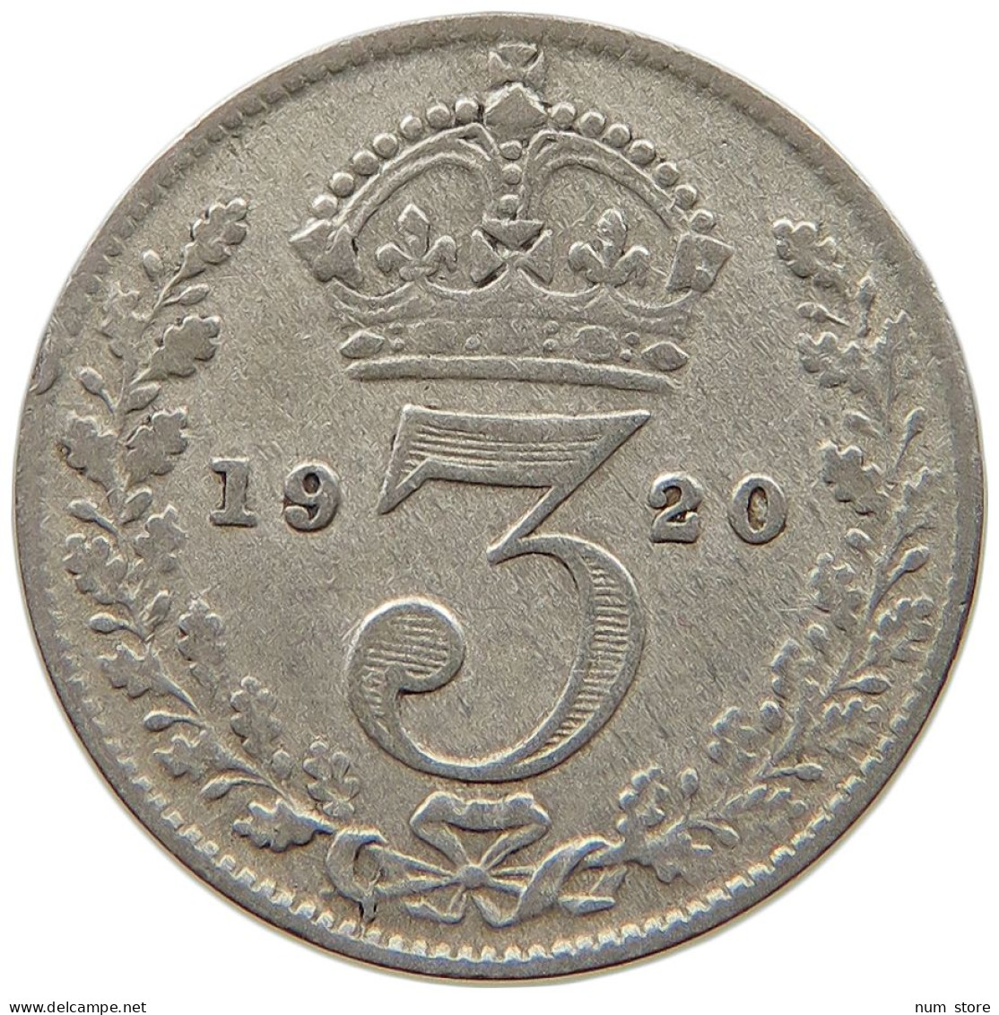 GREAT BRITAIN THREEPENCE 1920 George V. (1910-1936) #a091 0891 - F. 3 Pence