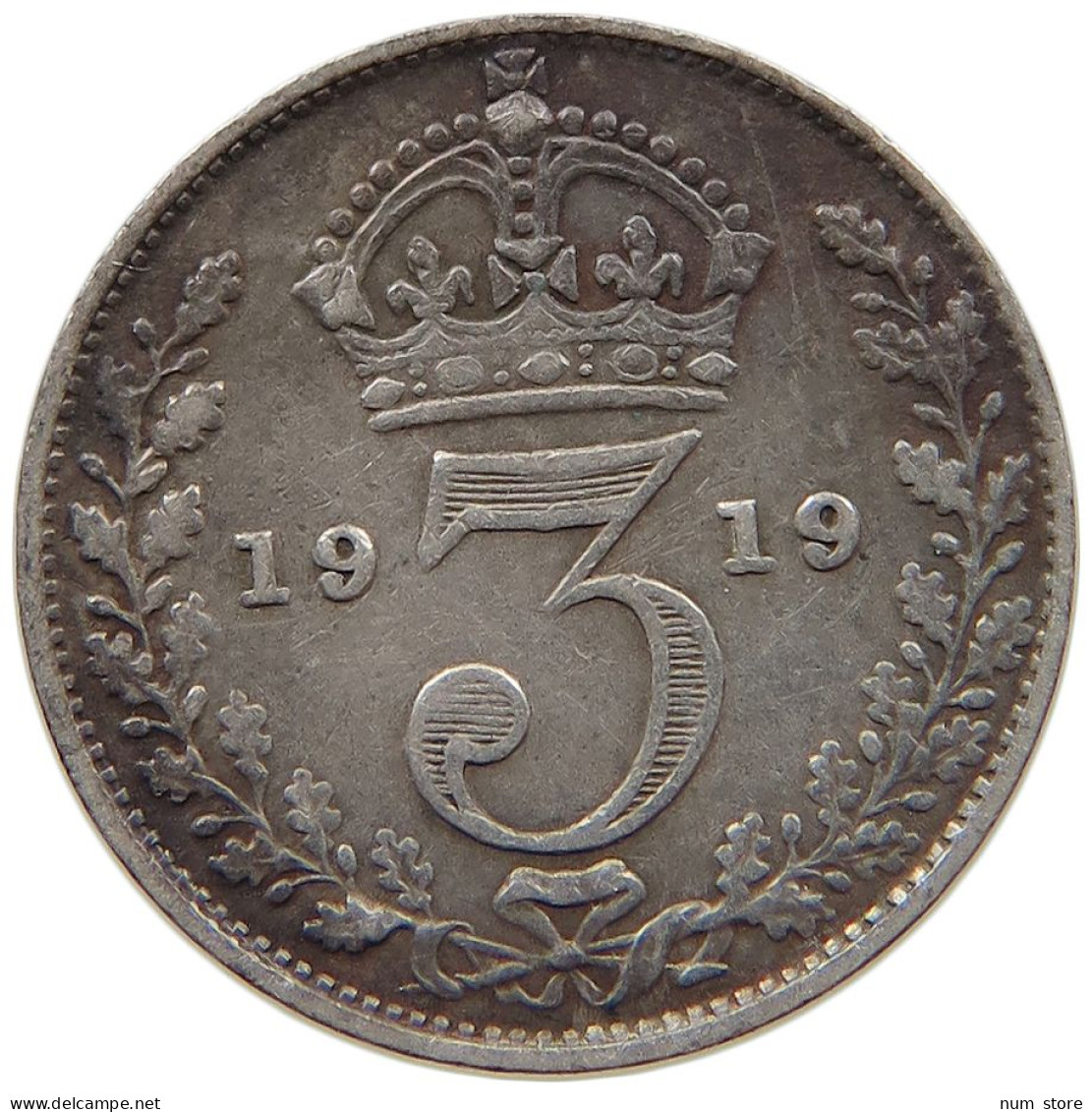 GREAT BRITAIN THREEPENCE 1919 George V. (1910-1936) #c058 0319 - F. 3 Pence