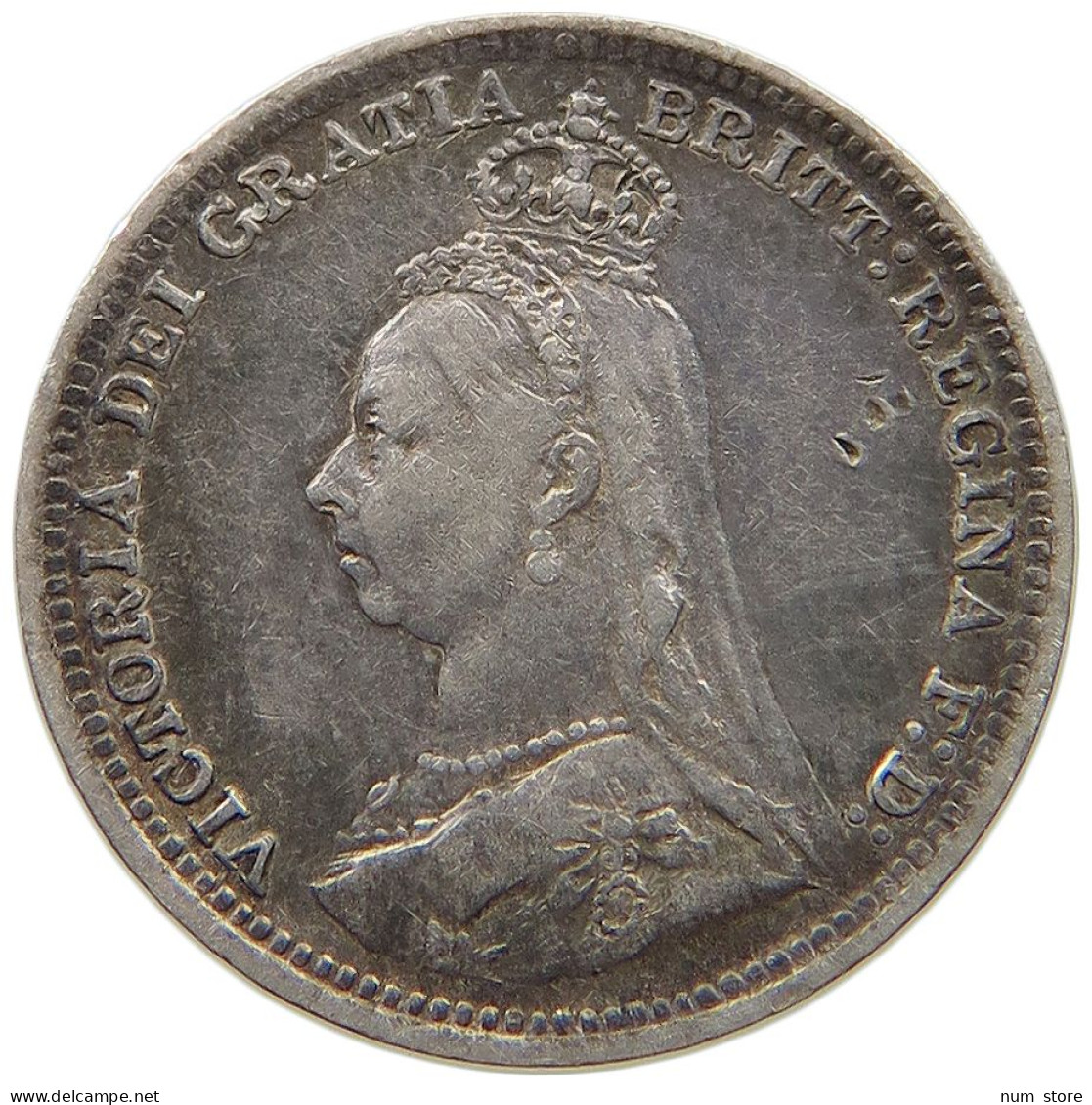 GREAT BRITAIN THREEPENCE 1892 Victoria 1837-1901 #t114 0117 - F. 3 Pence