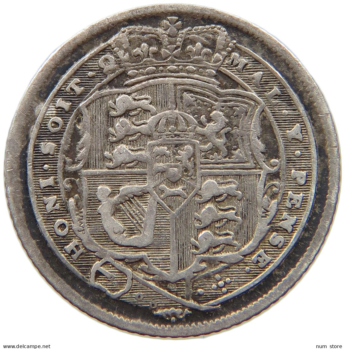 GREAT BRITAIN SIXPENCE 1816 GEORGE III. 1760-1820 #t078 0177 - G. 6 Pence