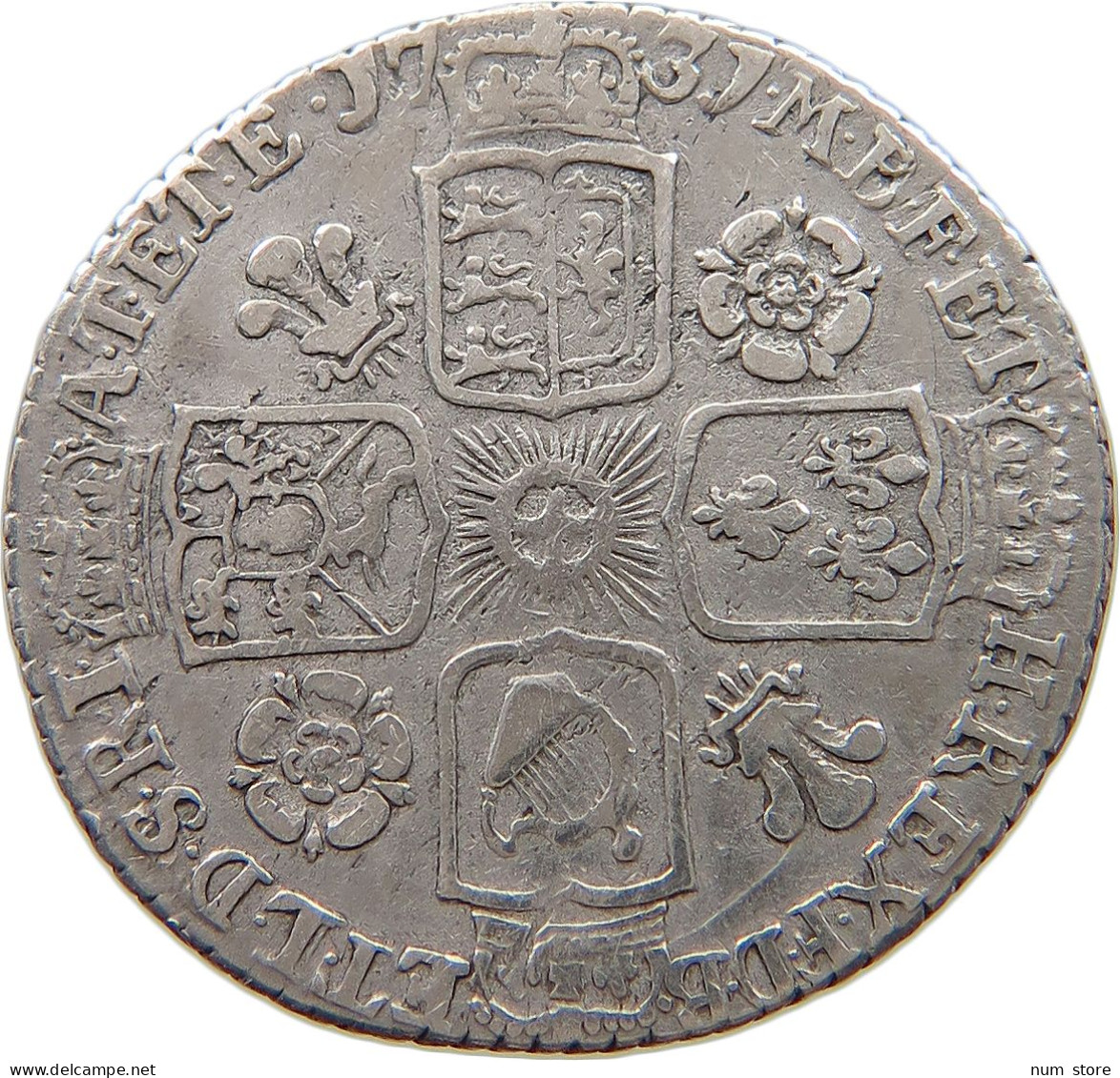 GREAT BRITAIN SIXPENCE 1731 George II. 1727-1760. #t115 0387 - G. 6 Pence