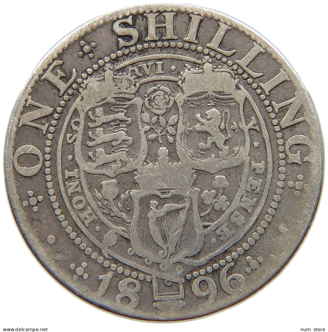 GREAT BRITAIN SHILLING 1896 Victoria 1837-1901 #s074 0515 - I. 1 Shilling