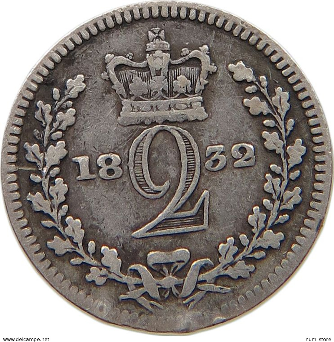 GREAT BRITAIN TWOPENCE 1832 WILLIAM IV. (1830-1837) #t121 0327 - D. 2 Pence