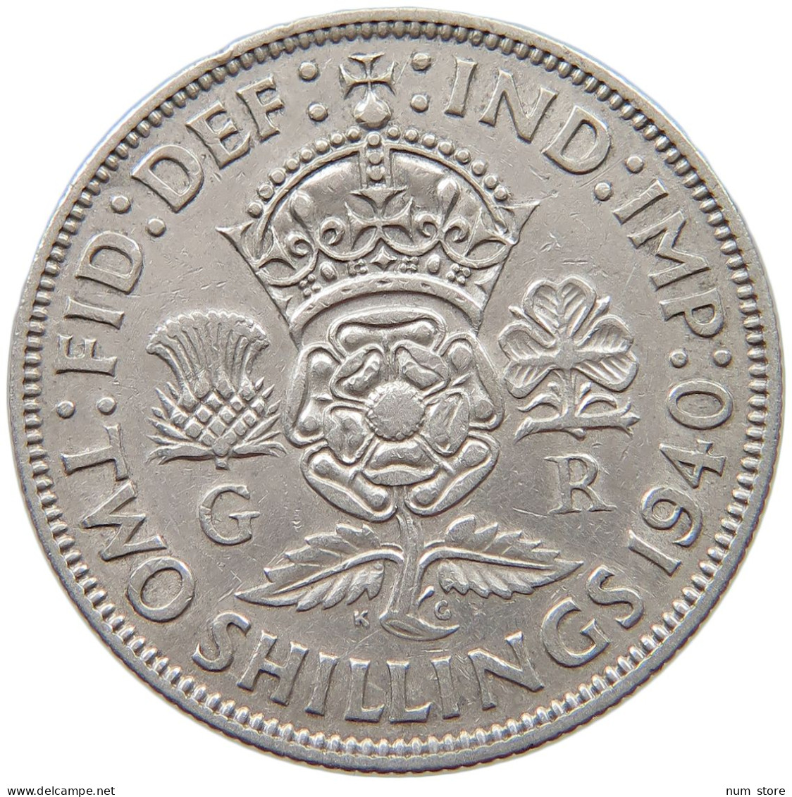 GREAT BRITAIN TWO SHILLINGS 1940 George VI. (1936-1952) #s049 0029 - J. 1 Florin / 2 Schillings
