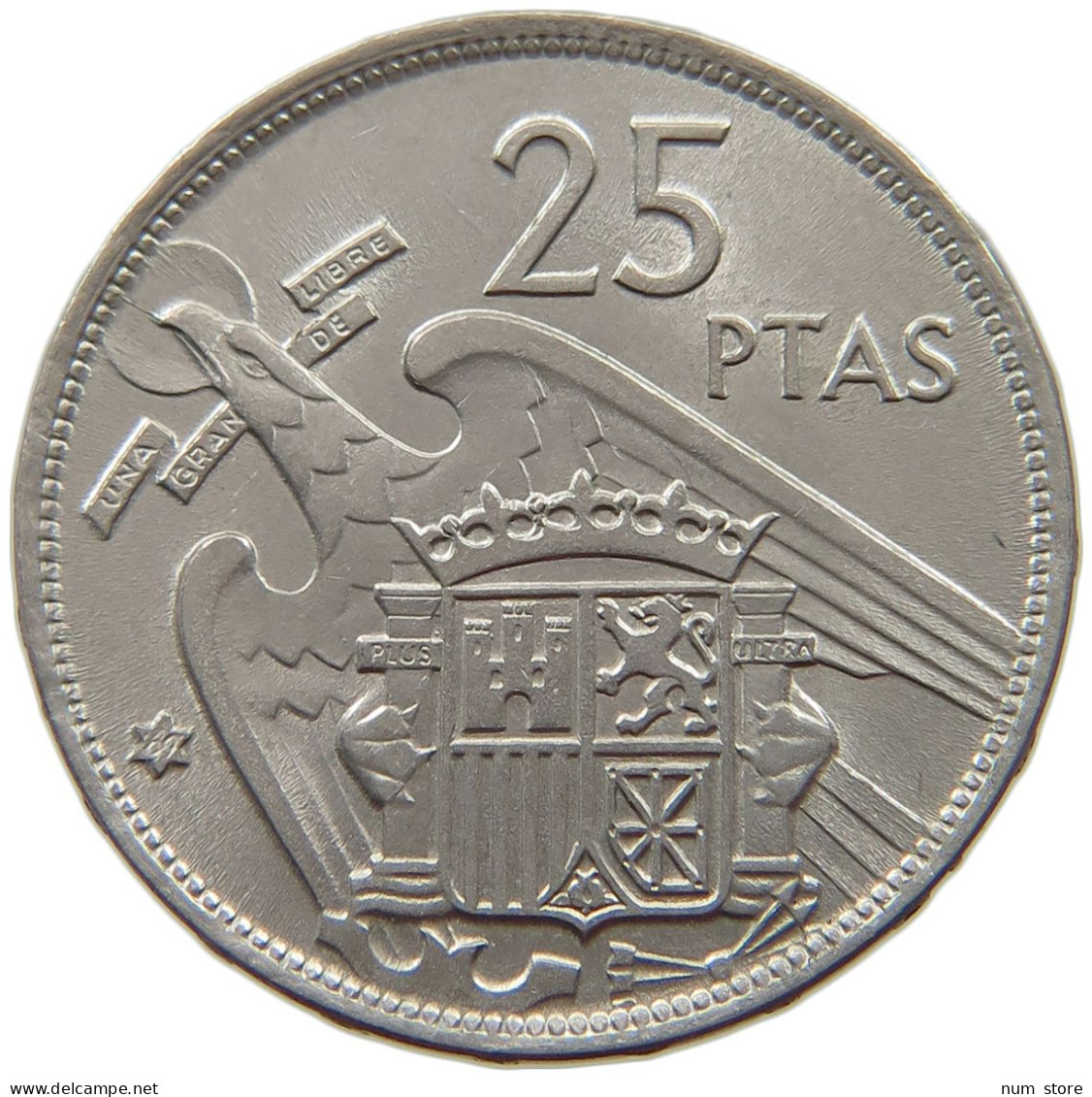 SPAIN 25 PESETAS 1957 67 Francisco Franco 1939-1975 #s065 0259 - 25 Peseta