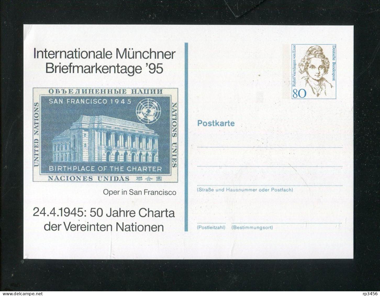 "BUNDESREPUBLIK DEUTSCHLAND" 1995, Privat-Postkarte "Oper In San Francisco" ** (1637) - Private Postcards - Mint