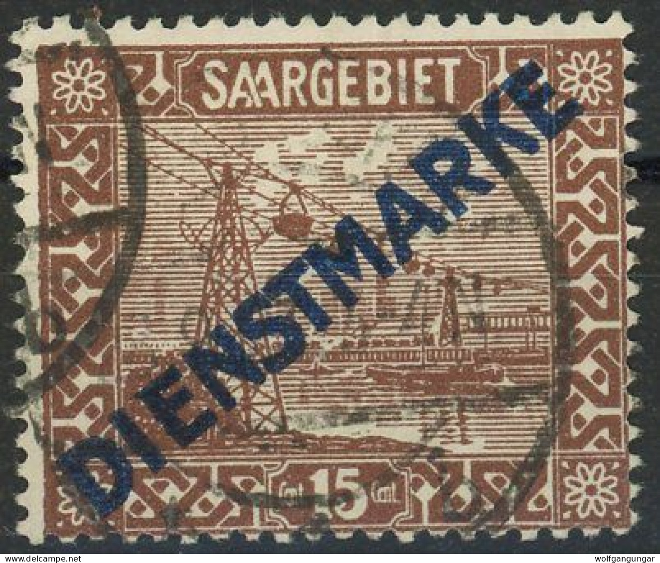 SAAR DIENSTMARKEN 1922 Michel Nummer 4I Gestempelt - Dienstmarken