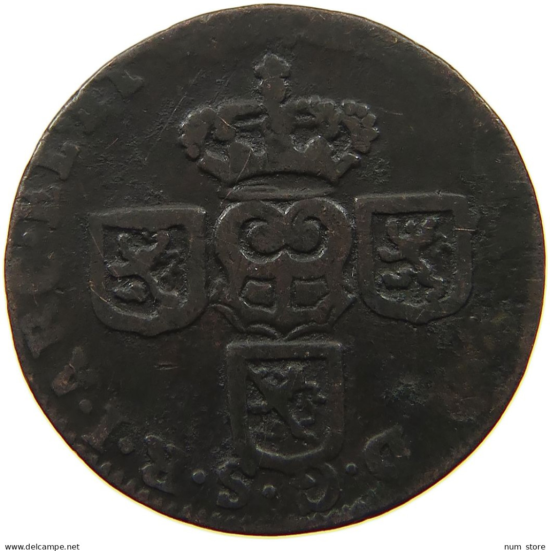 SPANISH NETHERLANDS NAMUR LIARD 1712 Maximilian Emanuel Von Bayern 1711-1714 #s050 0537 - 1556-1713 Spanische Niederlande