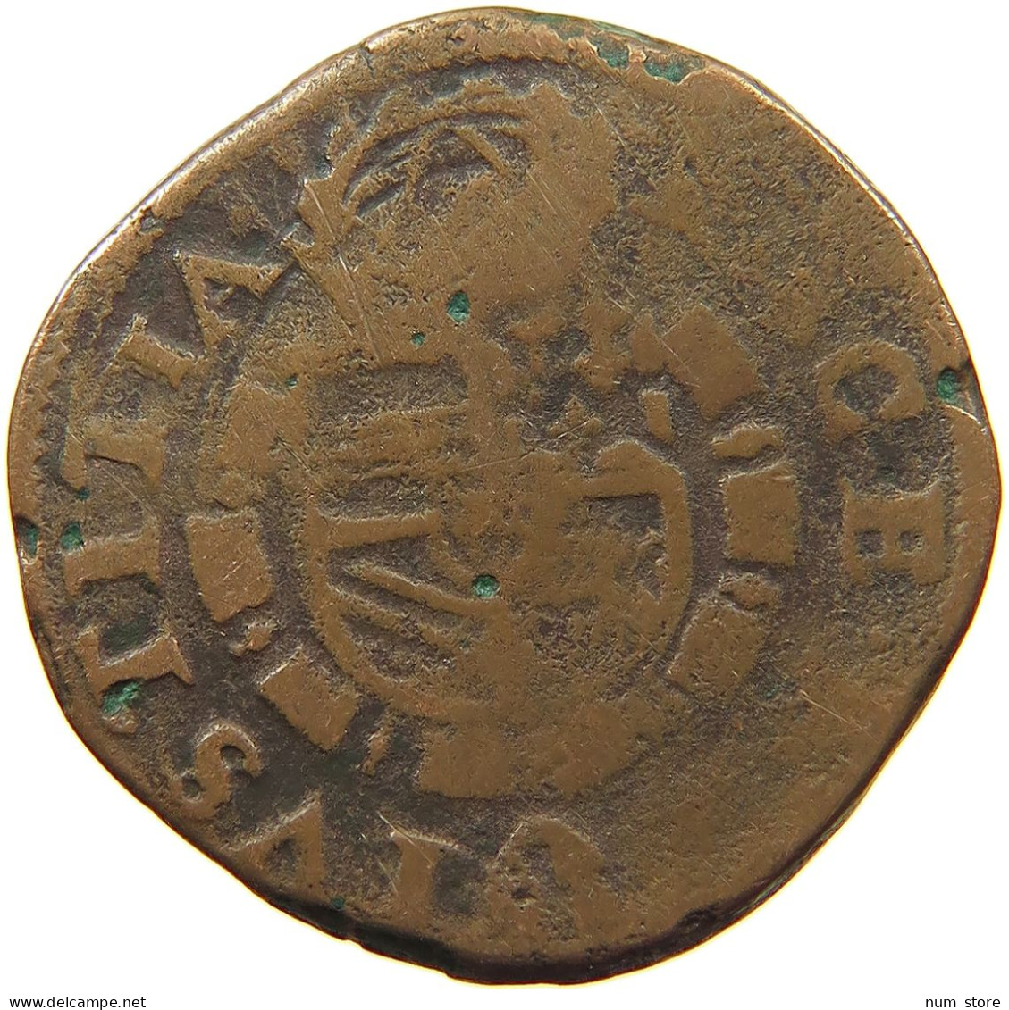 SPANISH NETHERLANDS 12 MIJTEN  FELIPE II. 1556-1598 Statenoord 12 MIJTEN #t146 0121 - 1556-1713 Spanish Netherlands