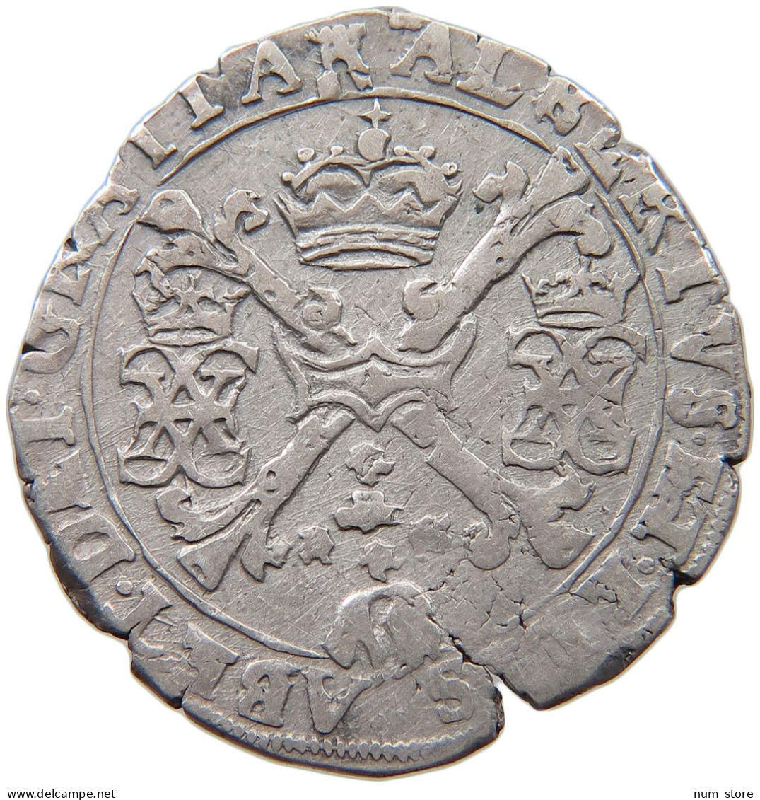 SPANISH NETHERLANDS 1/4 PATAGON  Albert & Isabella (1598-1621) #t118 0061 - Pays Bas Espagnols