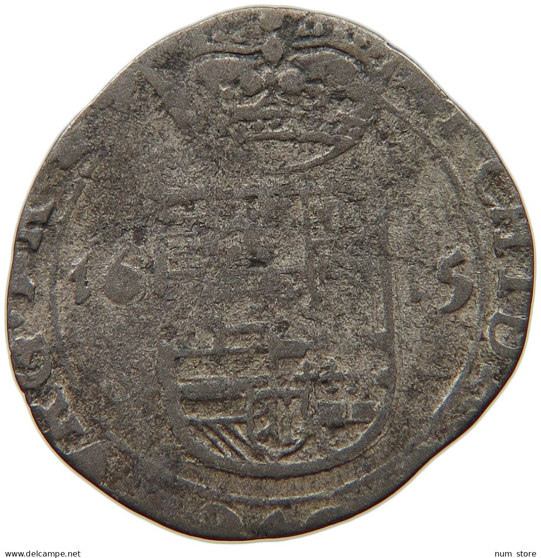 SPANISH NETHERLANDS PATARD 1615 Albert & Isabella (1598-1621) TOURNAI #t116 0117 - 1556-1713 Pays-Bas Espagols