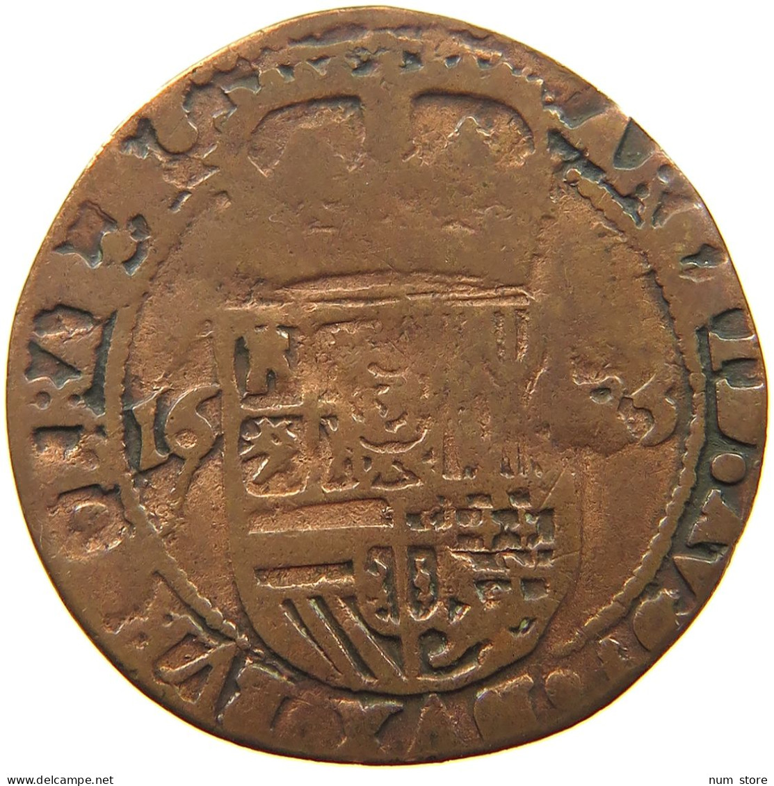 SPANISH NETHERLANDS OORD 1685 CARLOS II (1665-1700) #s053 0289 - 1556-1713 Pays-Bas Espagols
