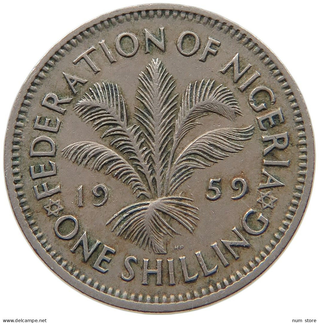 NIGERIA SHILLING 1959 Elizabeth II. (1952-2022) #c010 0221 - Nigeria