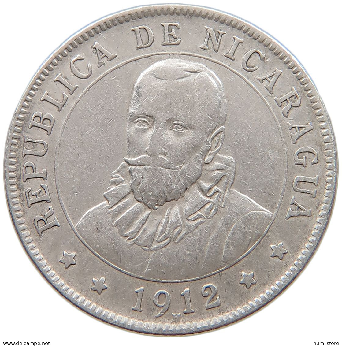 NICARAGUA 25 CENTAVOS 1912 H  #t133 0219 - Nicaragua