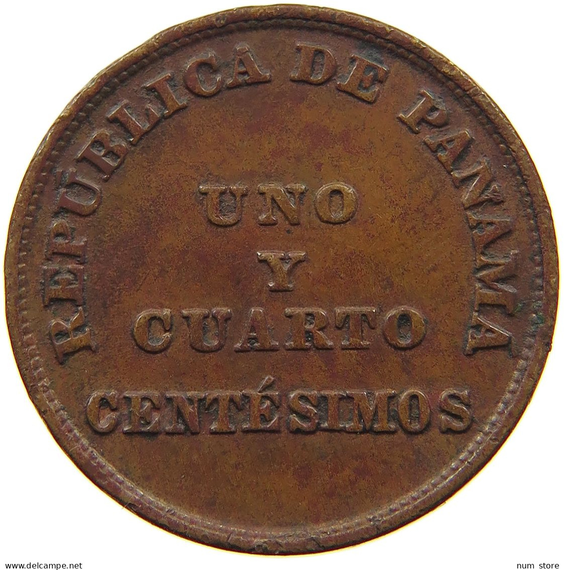 PANAMA 1 1/4 CENTESIMOS 1940  #a032 0431 - Panama