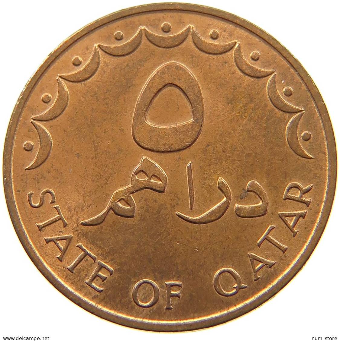 QATAR 5 DIRHAMS 1973  #a037 0745 - Qatar