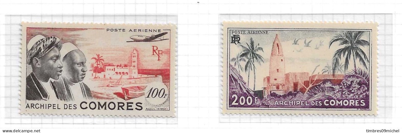 Comores N° 2 Et 3**Poste Aérienne  Neuf Sans Charnière - Airmail