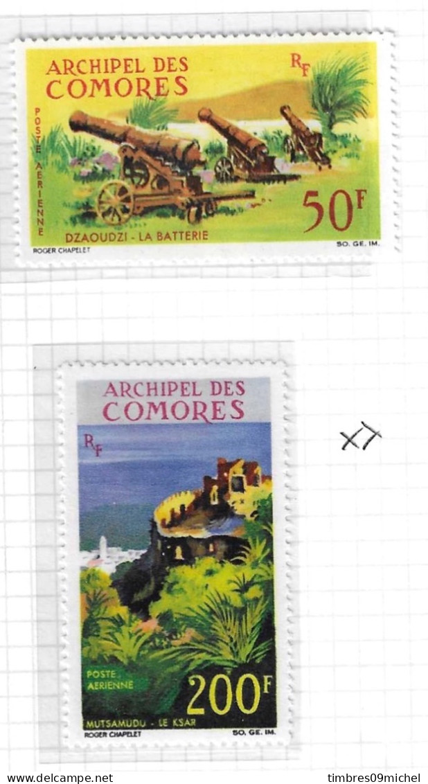 Comores N°18* Avec Charnière Et 19** Neuf Sans CharnièrePoste Aérienne - Airmail