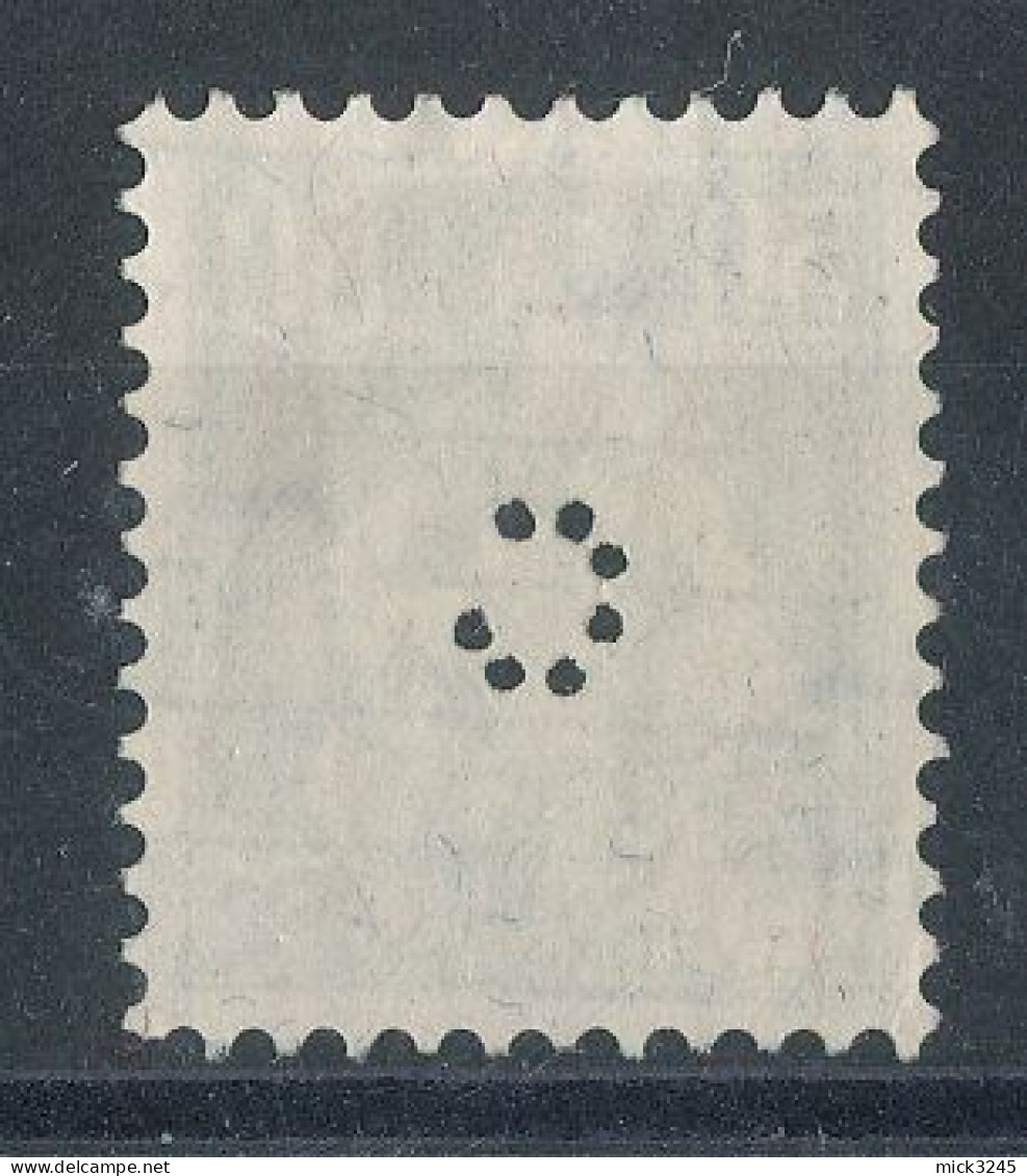 Suisse N°124 (o)  Perforé C - Perfin