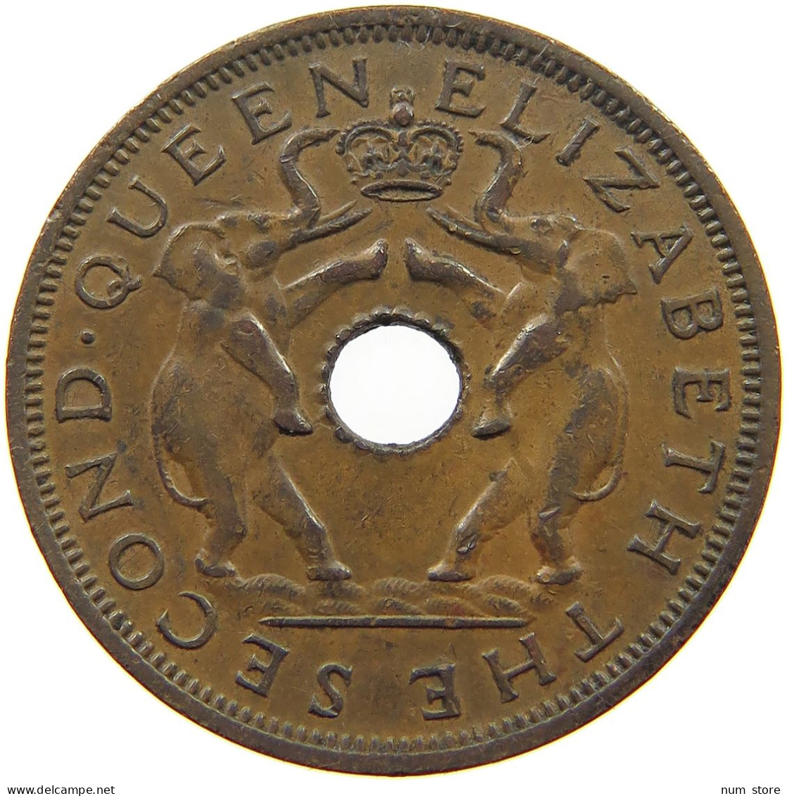 RHODESIA AND NYASALAND PENNY 1963 Elizabeth II. (1952-2022) #a092 0609 - Rhodésie