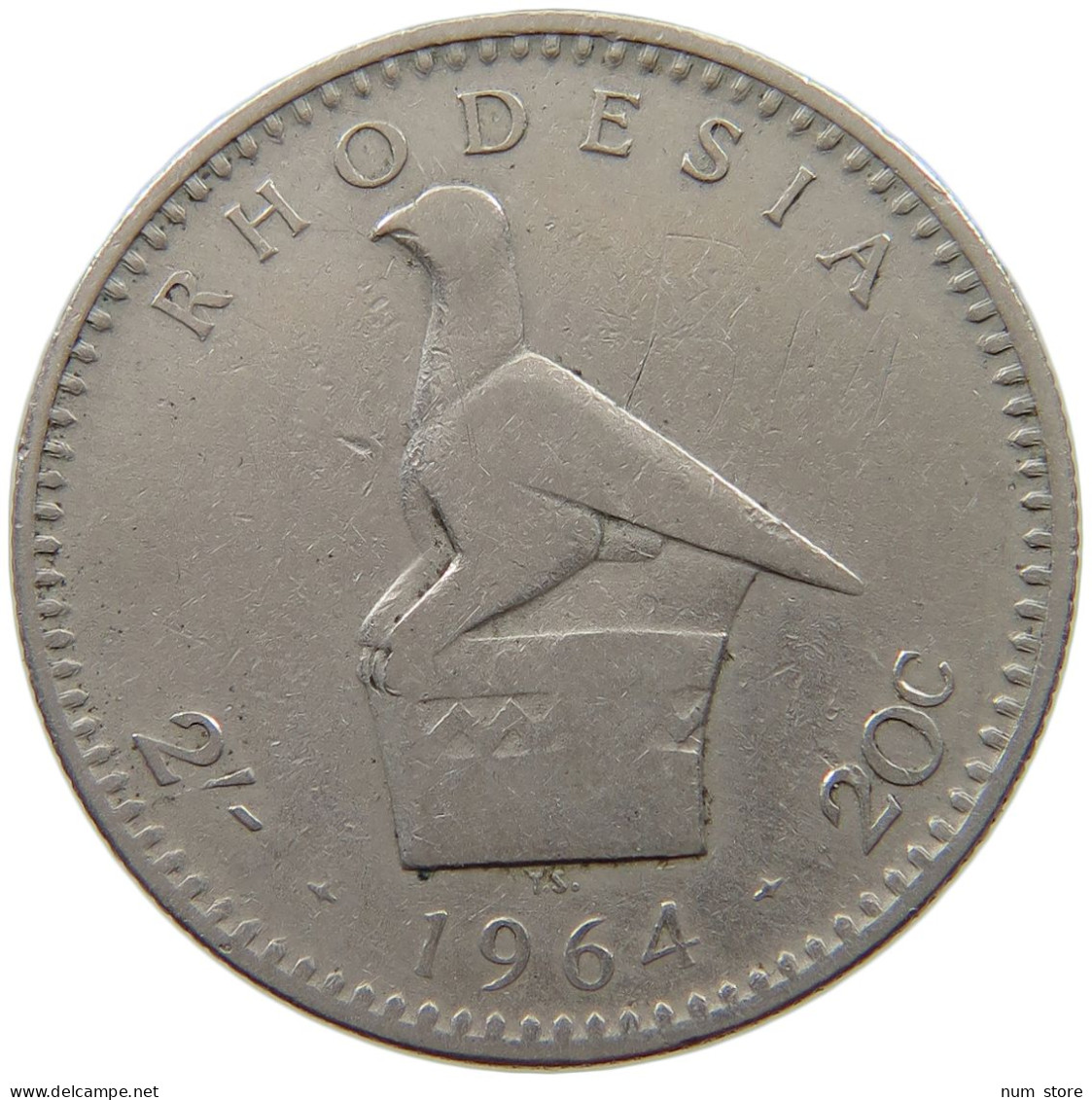 RHODESIA 20 CENTS 1964 Elizabeth II. (1952-2022) #a088 0021 - Rhodésie