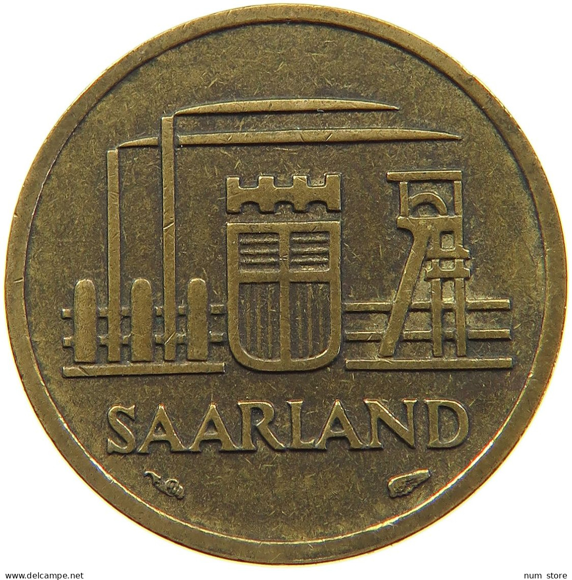 SAARLAND 10 FRANKEN 1954  #c064 0437 - 10 Franken