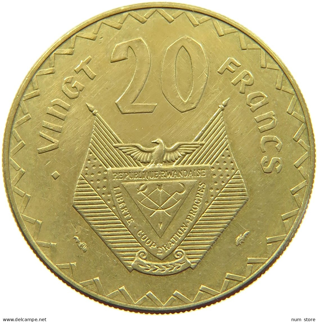 RWANDA 20 FRANCS 1977  #c055 0213 - Rwanda