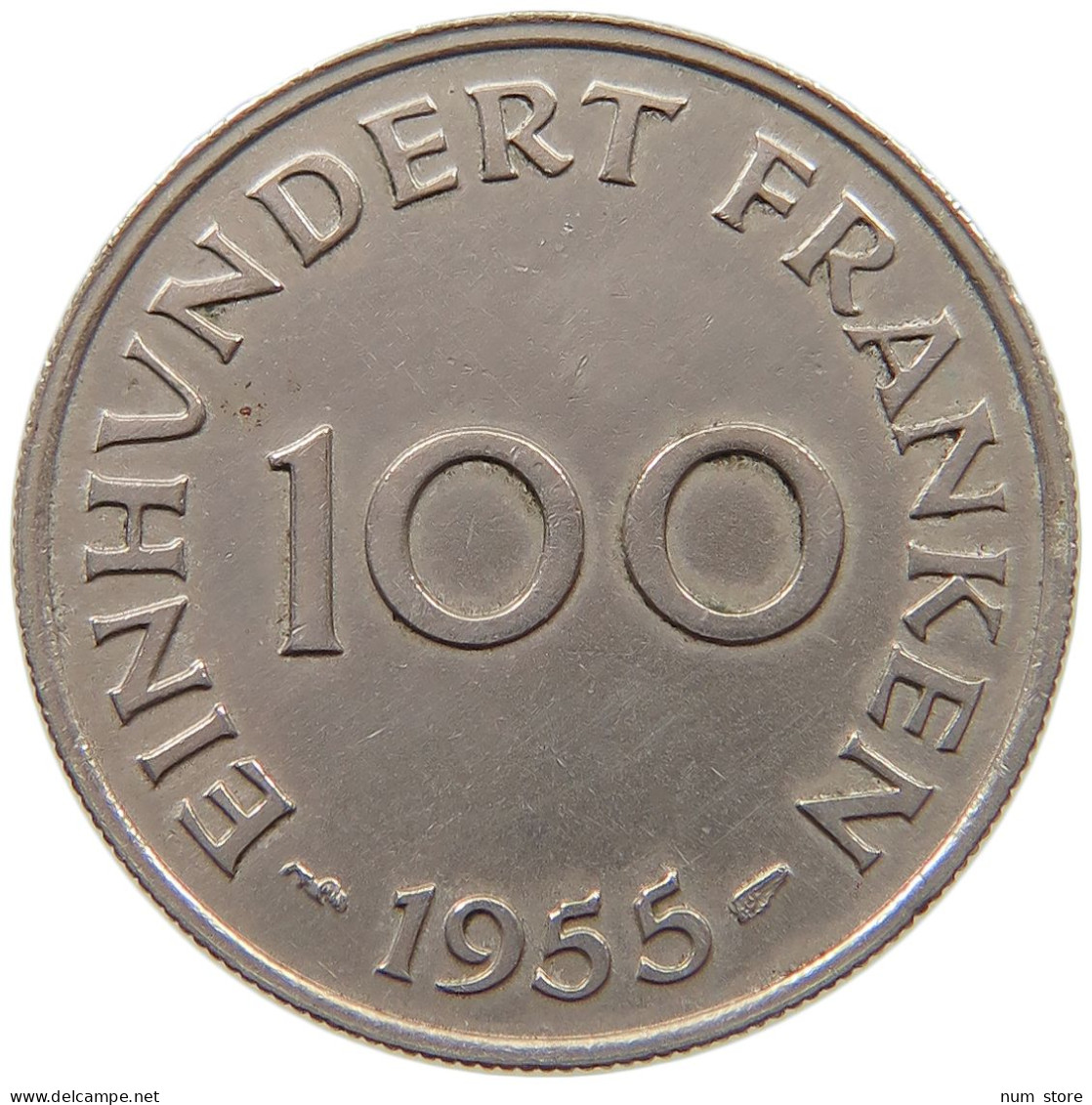 SAARLAND 100 FRANKEN 1955  #c016 0059 - 100 Francos