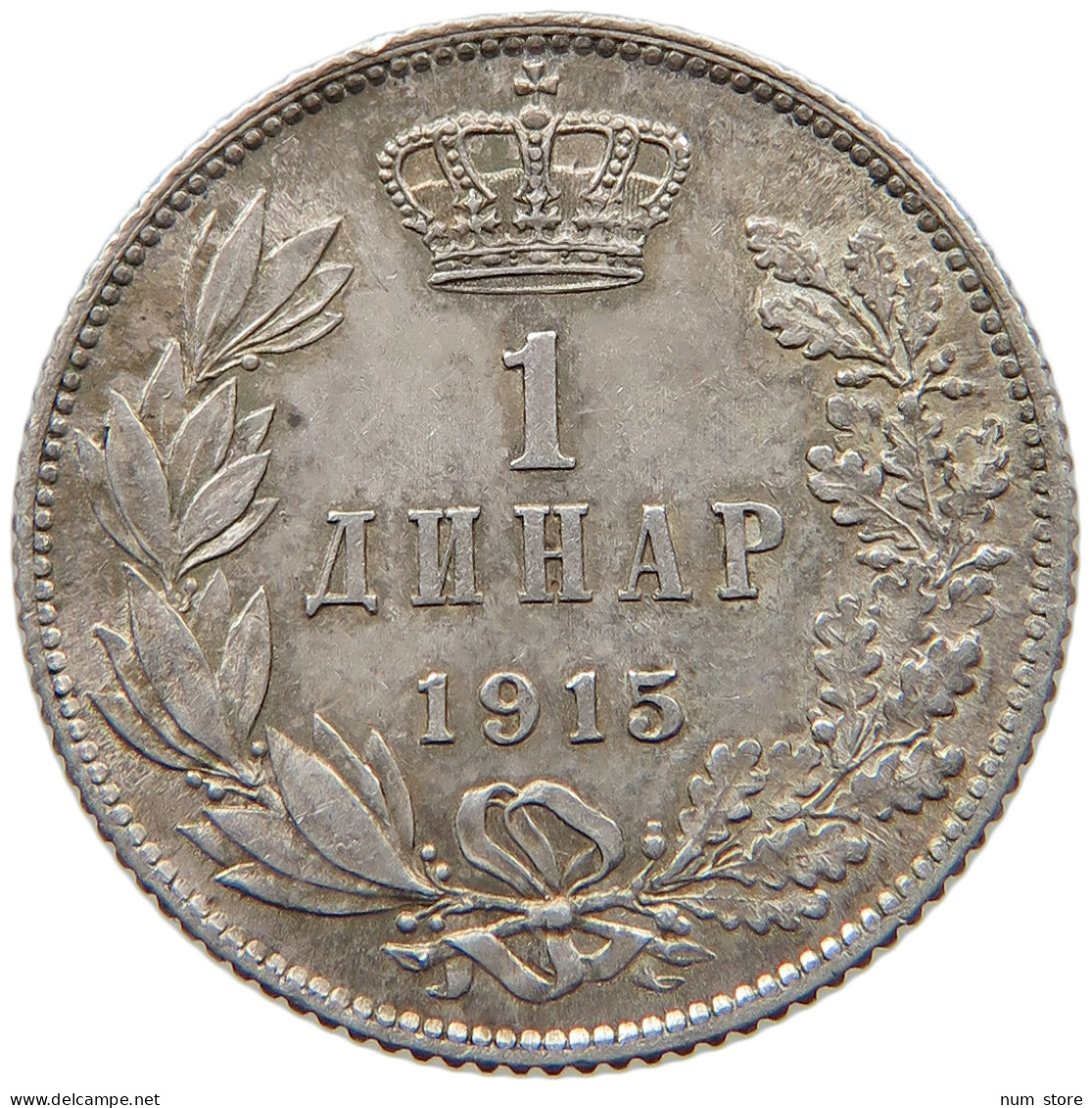 SERBIA DINAR 1915 Peter I. 1903-1918 #s016 0281 - Serbien