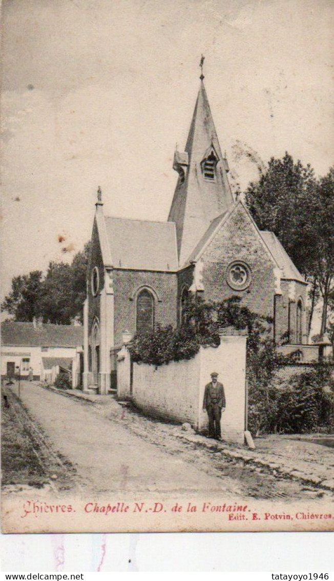 CHIEVRES  Chapelle Notre Dame De La Fontaine Animée  Voyagé En 1908 - Chièvres