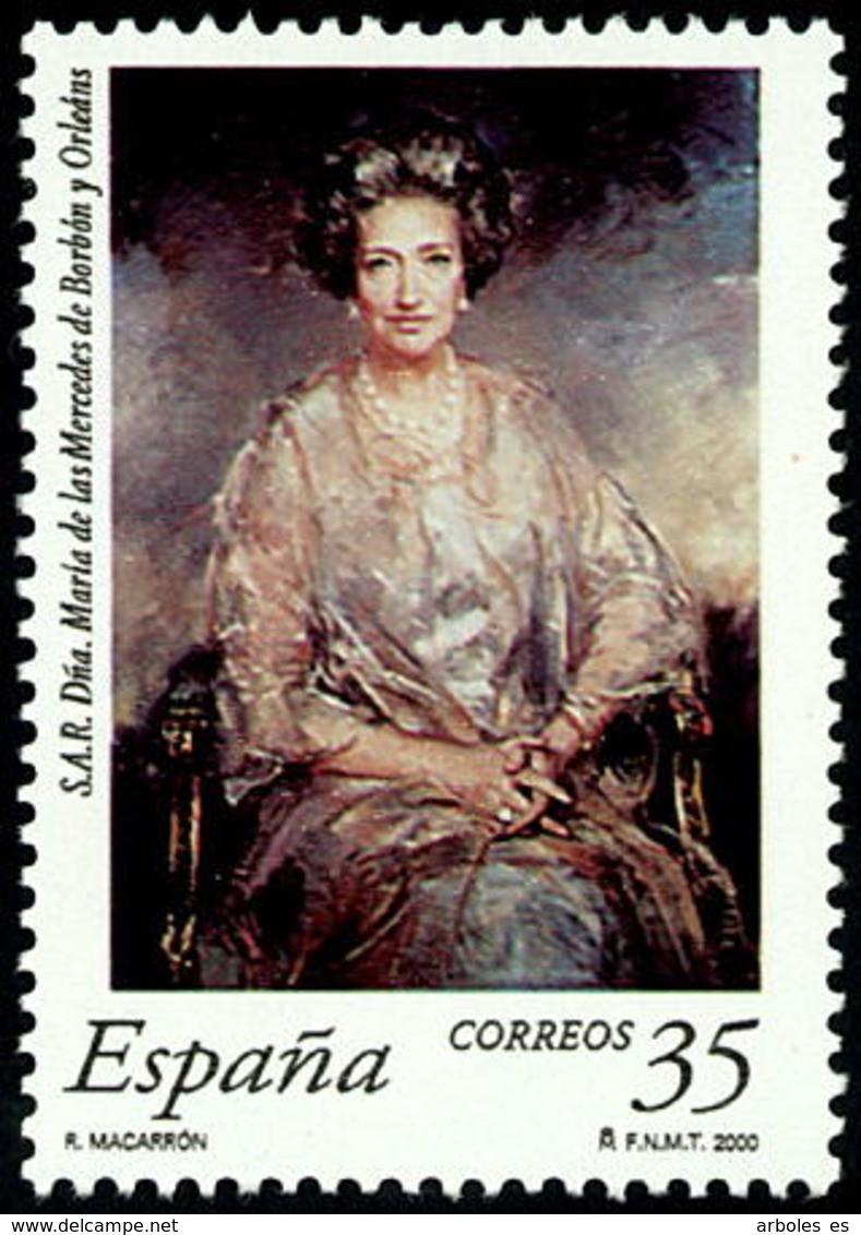 S.A.R MARIA MERCEDES BORBON - AÑO 2000 - Nº EDIFIL 3706 - Used Stamps