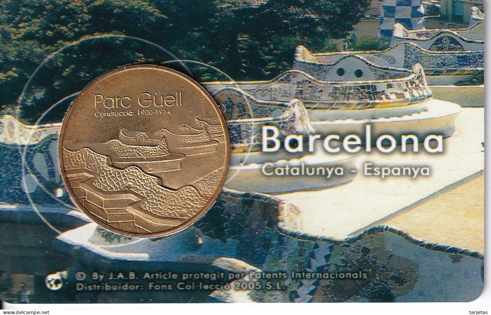 MEDALLA CONMEMORATIVA DEL PARC GUELL DE ANTONIO GAUDI 1900-1914 (MONEDA) - Sonstige & Ohne Zuordnung