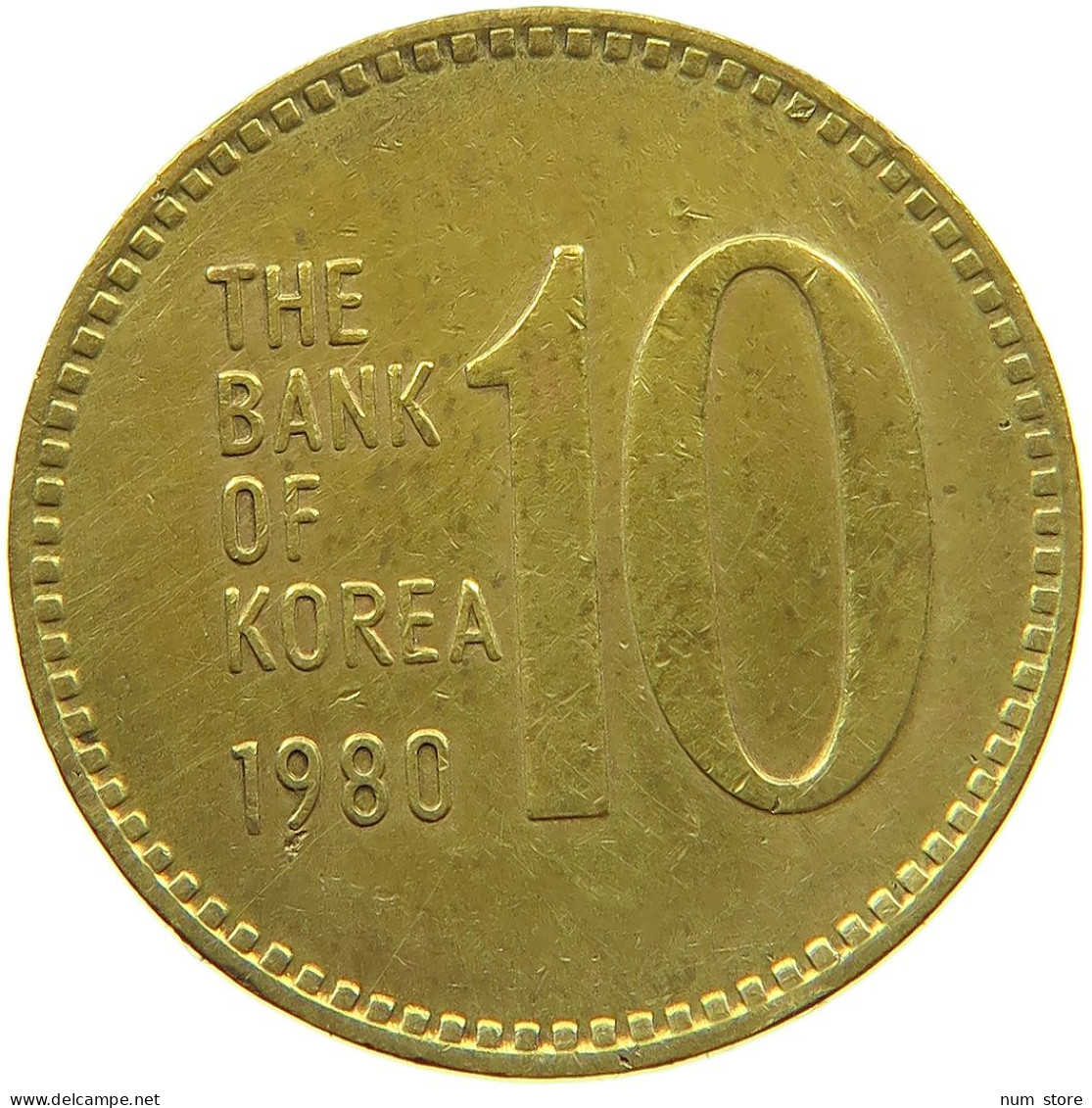 SOUTH KOREA 10 WON 1980  #s080 0573 - Korea (Süd-)