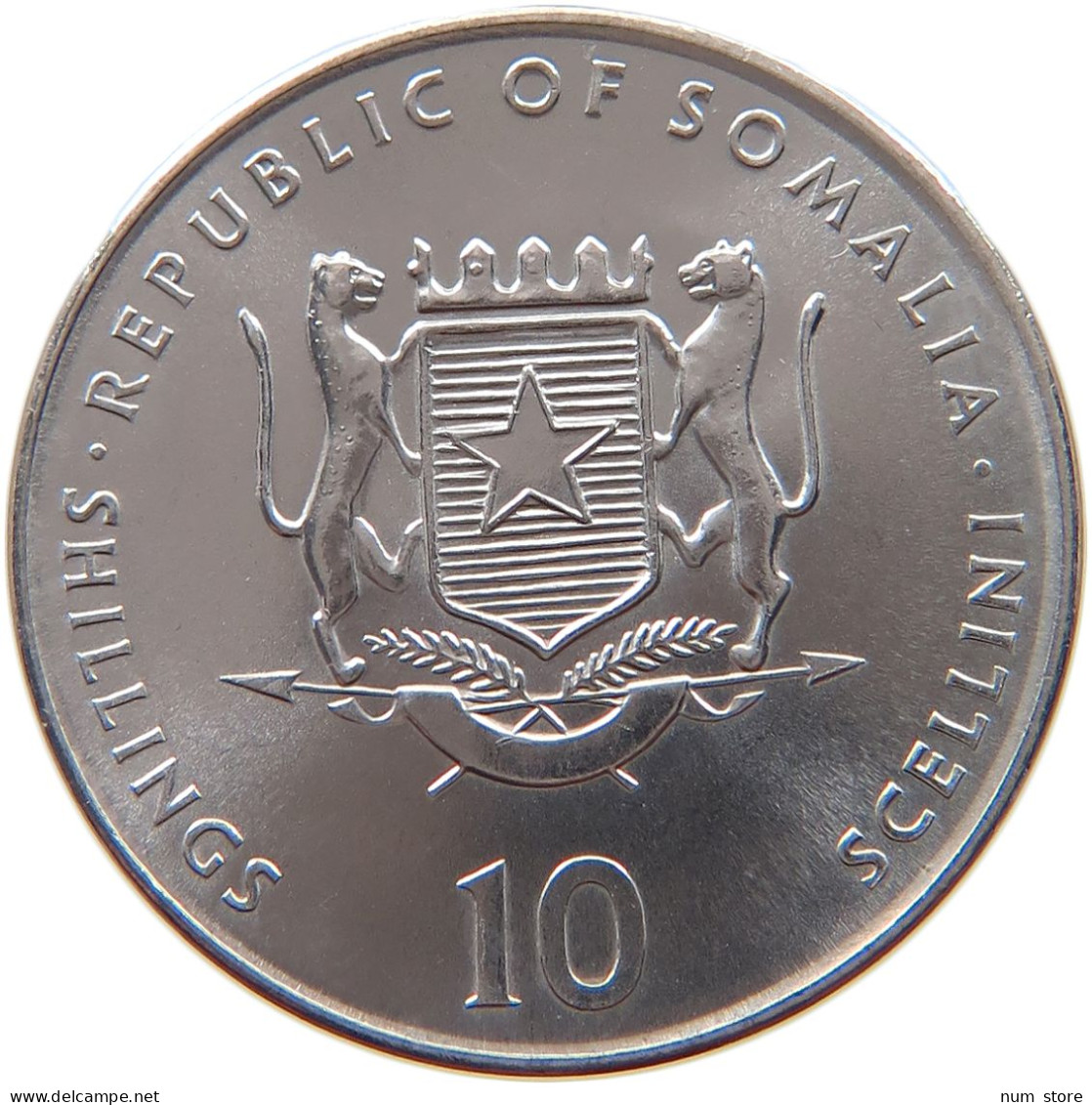 SOMALIA 10 SHILLINGS 2000  #s027 0117 - Somalia