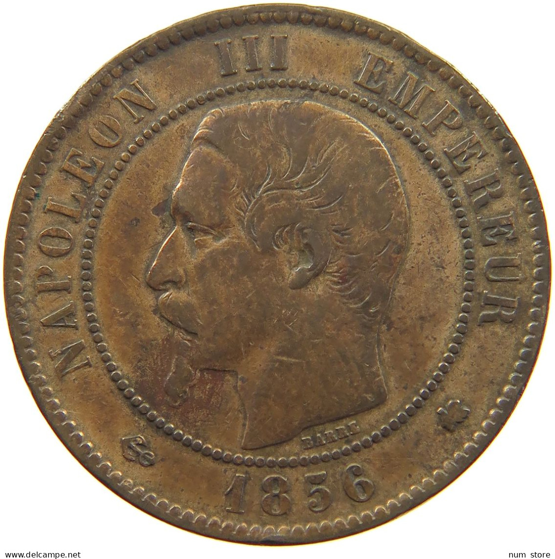 FRANCE 10 CENTIMES 1856 K Napoleon III. (1852-1870) #a059 0361 - 10 Centimes