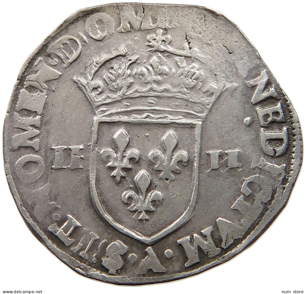 FRANCE 1/4 ECU 1590 A Charles X. (1589-1598) #t058 0303 - 1/4 Francs