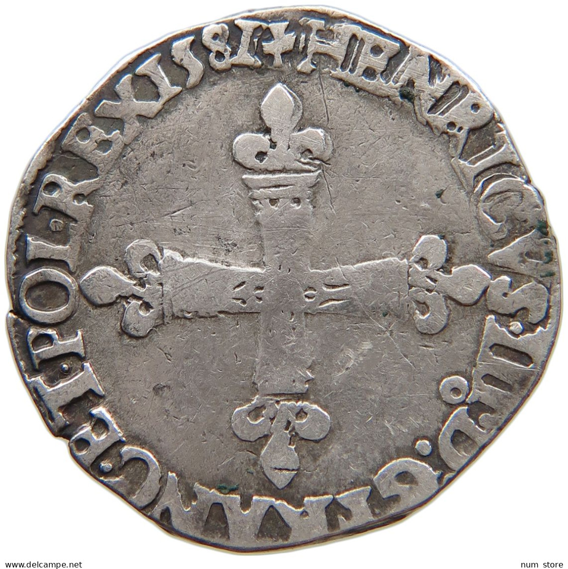 FRANCE 1/4 ECU 1581 RENNES Henri III. (1574-1589) #t133 0007 - 1574-1589 Henry III