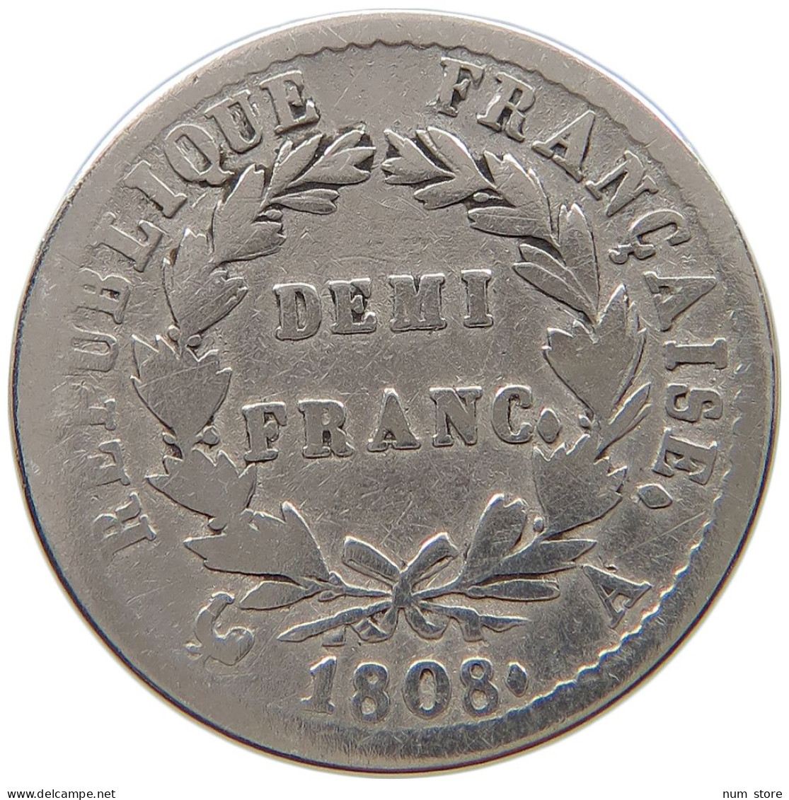 FRANCE 1/2 FRANC 1808 A Napoleon I. (1804-1814, 1815) #a002 0159 - 1/2 Franc