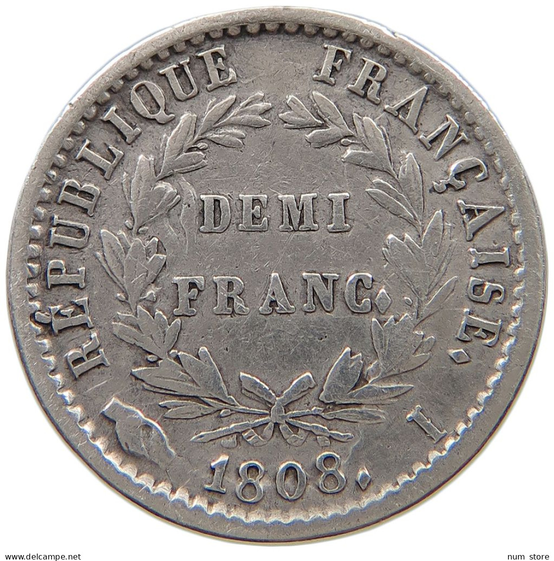FRANCE 1/2 DEMI FRANC 1808 I LIMOGES Napoleon I. (1804-1814, 1815) #t157 0705 - 1/2 Franc