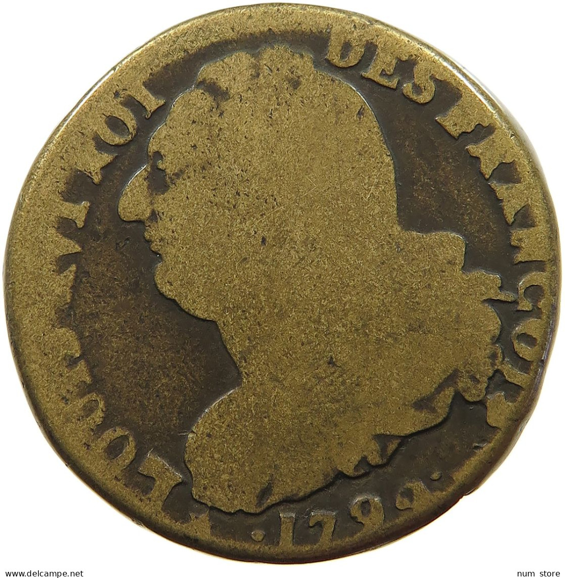 FRANCE 2 SOLS  Louis XVI (1774-1793) #s075 0609 - 1791-1792 Constitution