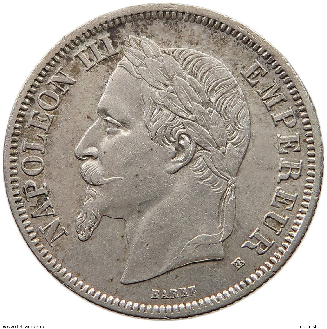 FRANCE 2 FRANCS 1868 BB Napoleon III. (1852-1870) #t058 0405 - 2 Francs