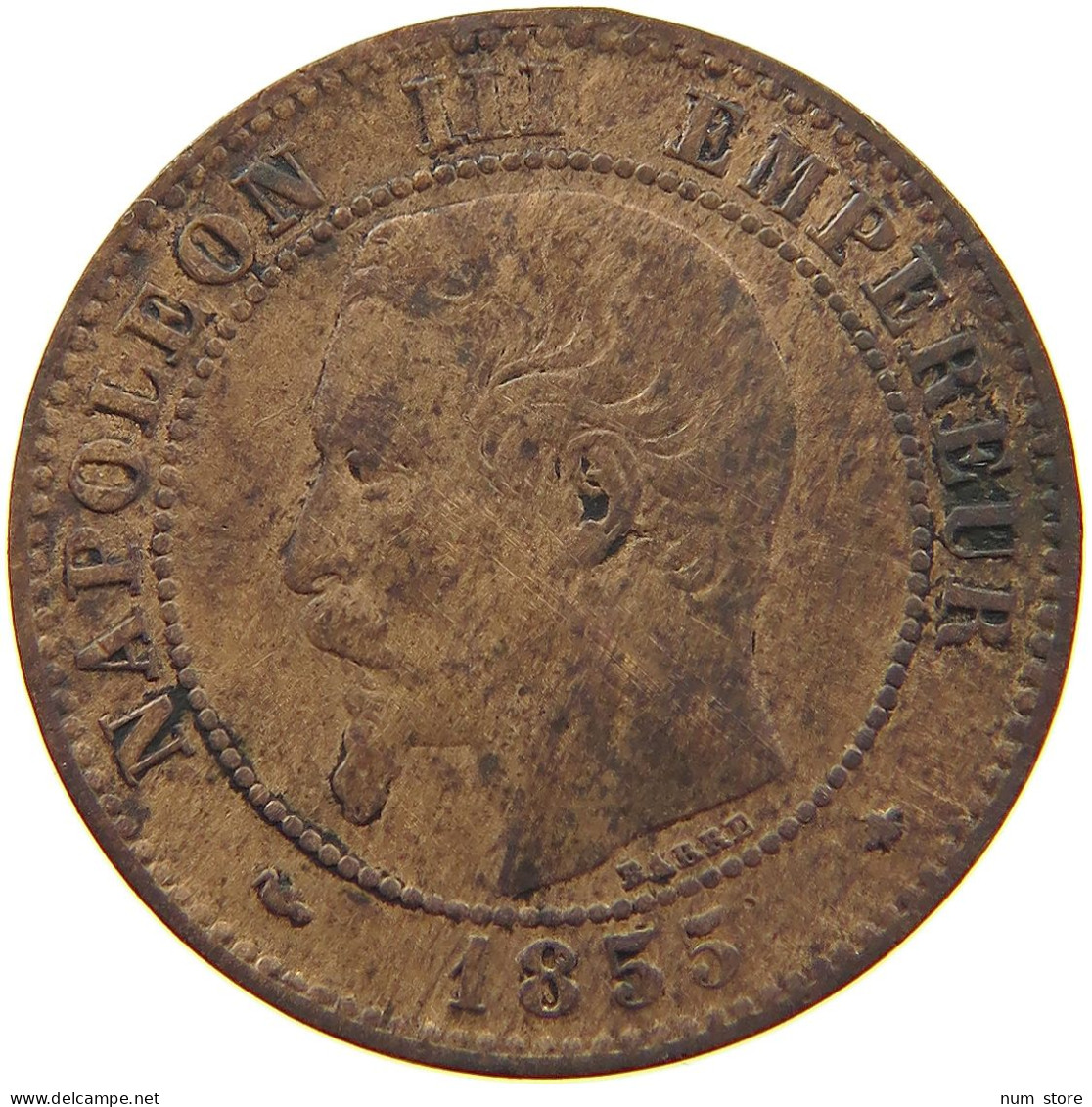 FRANCE 2 CENTIMES 1855 BB Napoleon III. (1852-1870) #a095 0663 - 2 Centimes