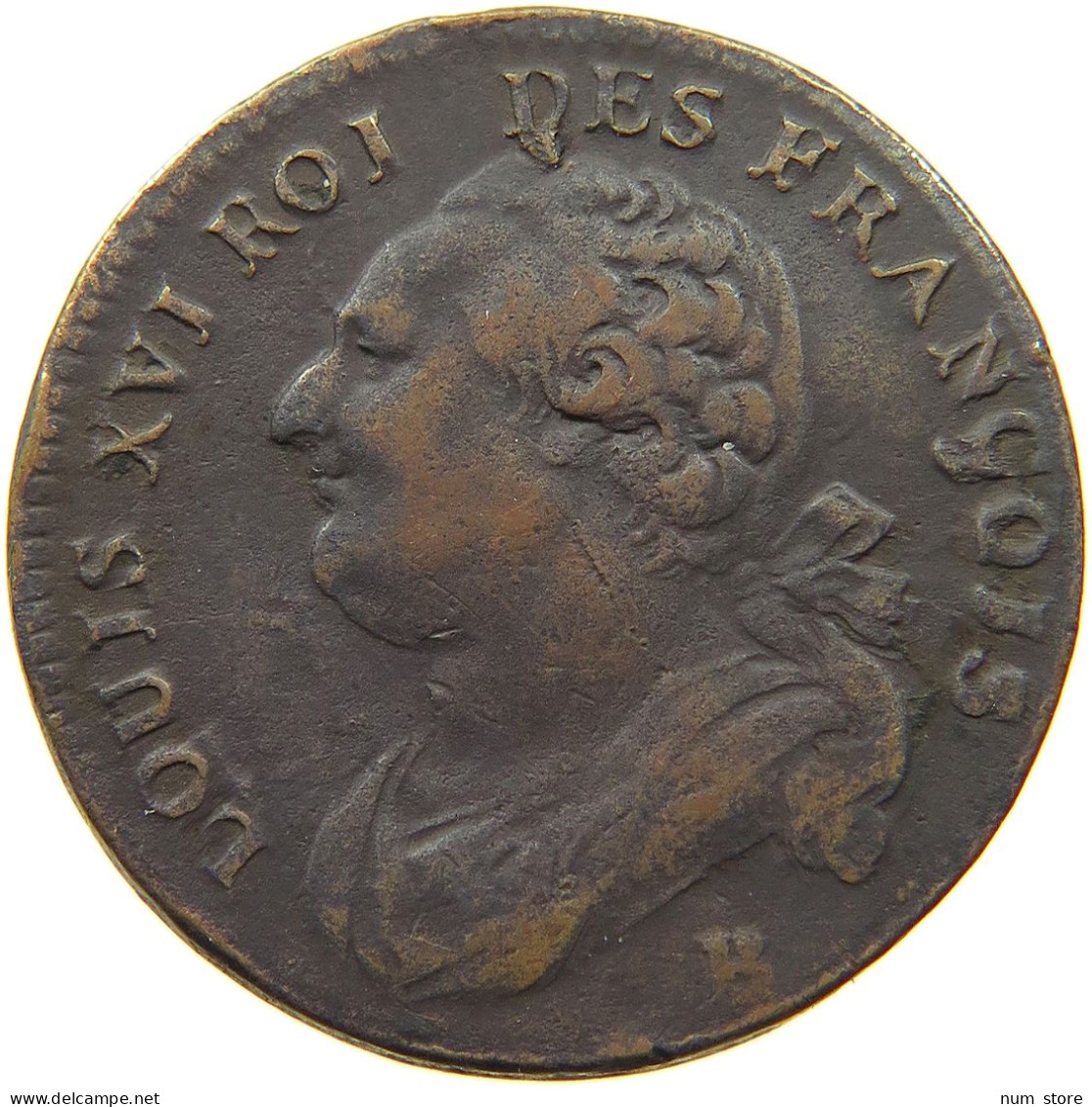 FRANCE 12 DENIERS 1792 B Louis XVI. (1774-1793) #t119 0161 - 1791-1792 Constitución 