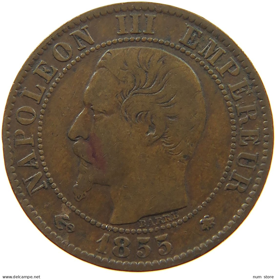 FRANCE 5 CENTIMES 1855 BB Napoleon III. (1852-1870) #c008 0343 - 5 Centimes