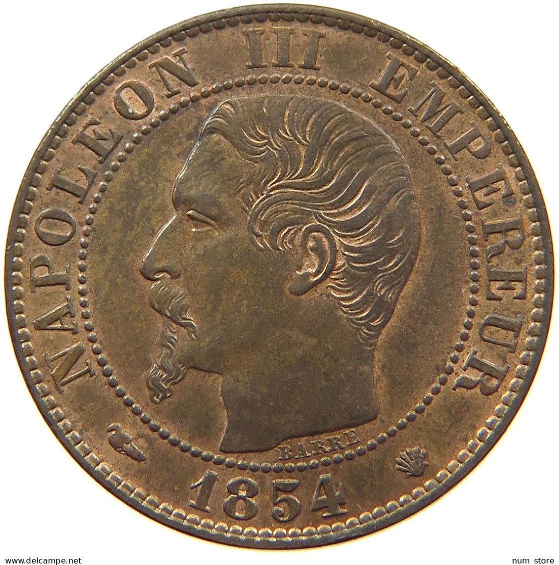 FRANCE 5 CENTIMES 1854 MA Napoleon III. (1852-1870) #t112 1137 - 5 Centimes