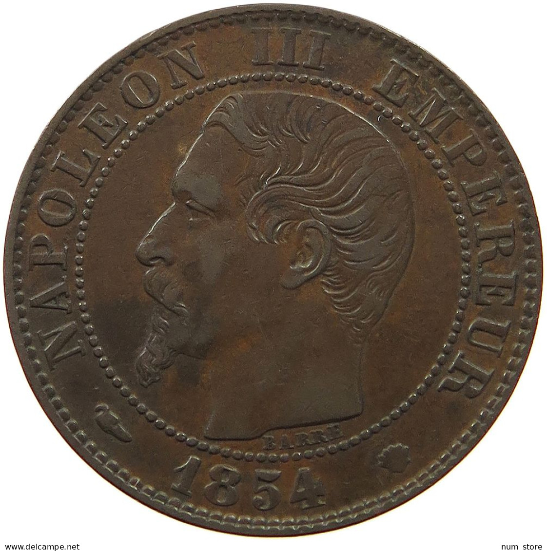 FRANCE 5 CENTIMES 1854 MA Napoleon III. (1852-1870) #t058 0083 - 5 Centimes