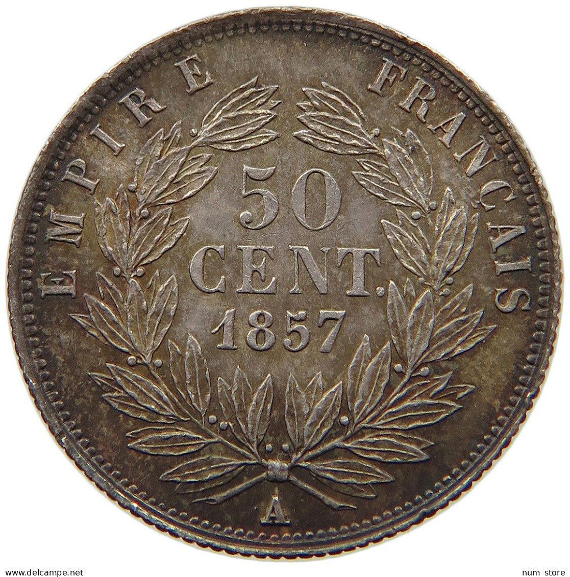 FRANCE 50 CENTIMES 1857 A Napoleon III. (1852-1870) #t058 0237 - 50 Centimes