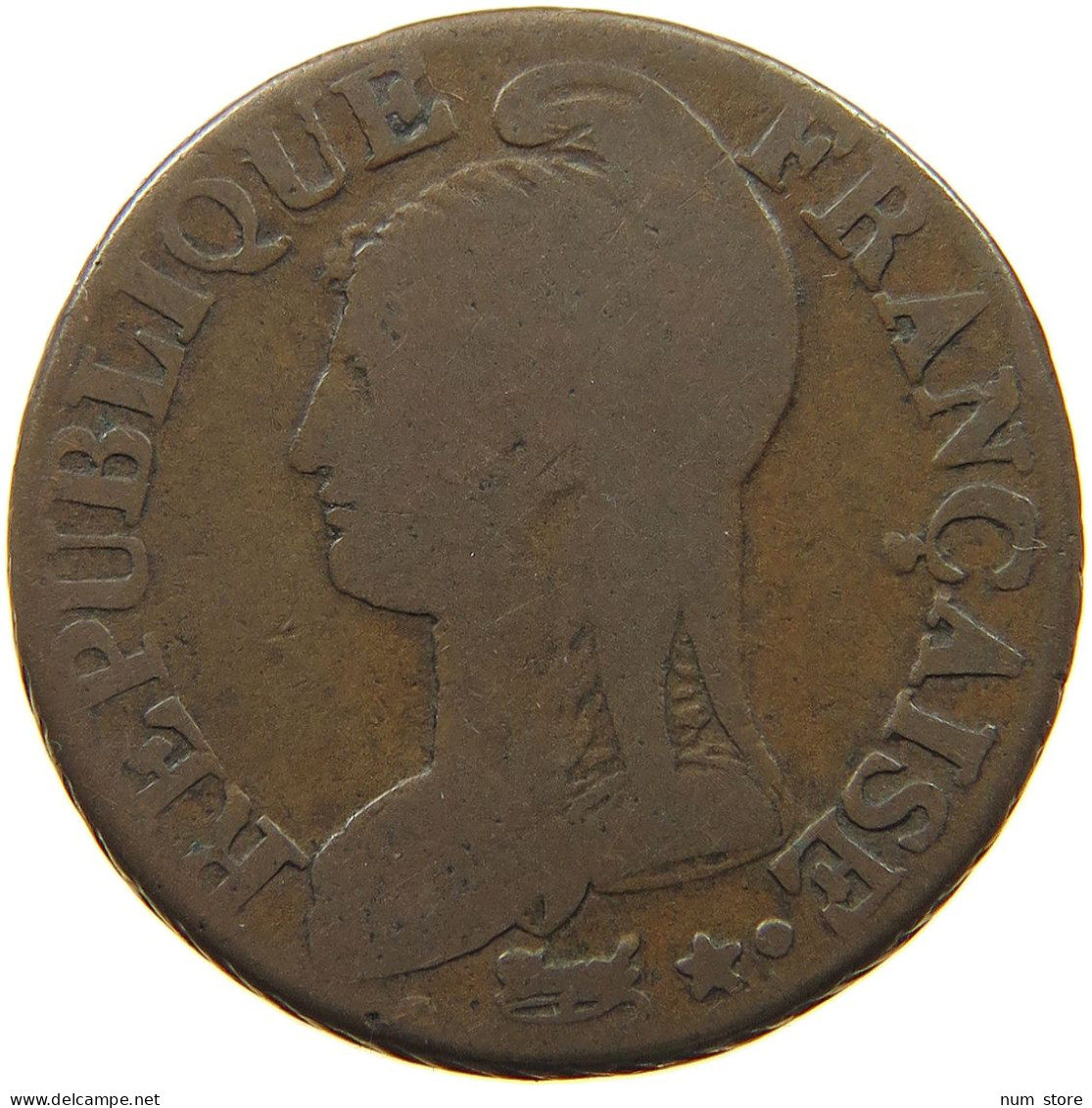 FRANCE 5 CENTIMES L'AN 7/5 A  #t116 1011 - 5 Centimes