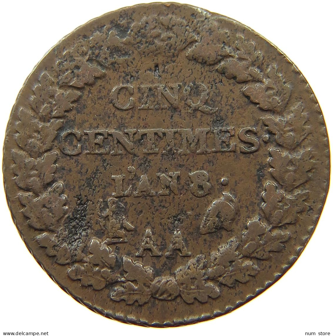 FRANCE 5 CENTIMES AN 8 AA  #s036 0301 - 5 Centimes